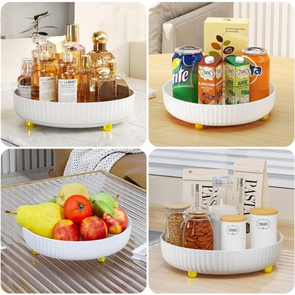 360° Rotating Storage Tray, Bathroom Organizers and Storage,Lazy Susan Organizer - Picture 2 of 6